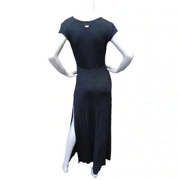 RVCA Black Maxi Short  Sleeve Dress Size Medium - Picture 3 of 9